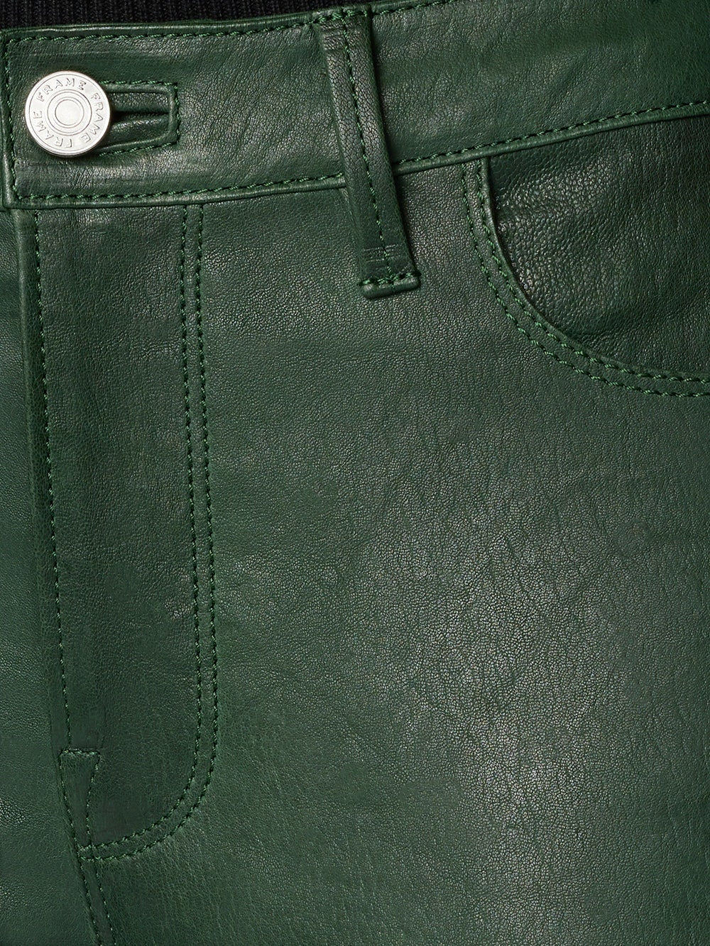 Leather Le Crop Mini Boot - Pine by Frame — view 4