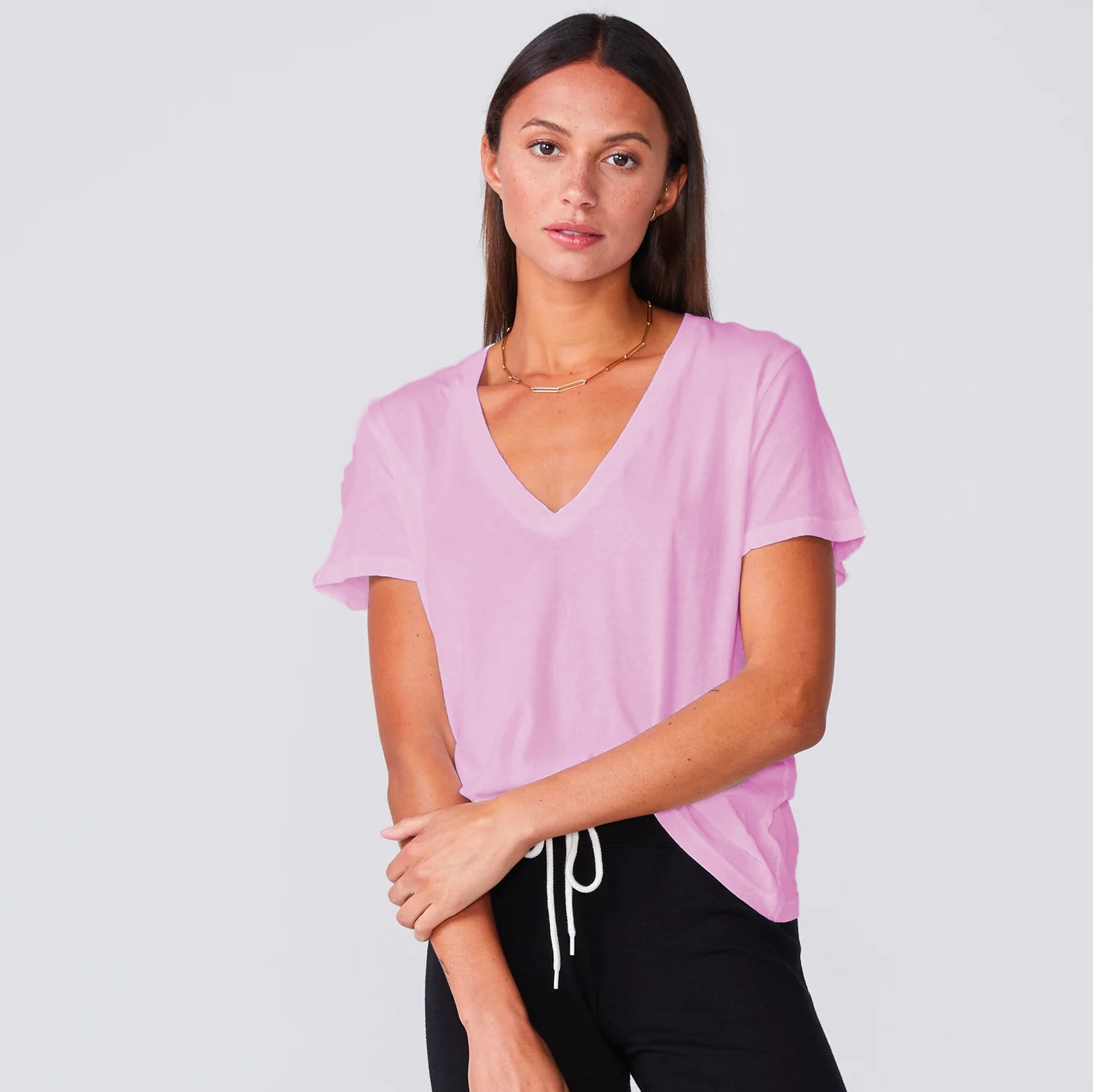 Super Fine Jersey Tee - Pink Lavender by Monrow | 25 South Boutiques