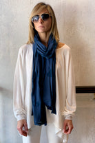 Sheer Print Scarf - Plum by Rundholz — alternate view