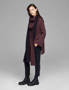 2 Sided Mohair Scarf - Plum — alternate view