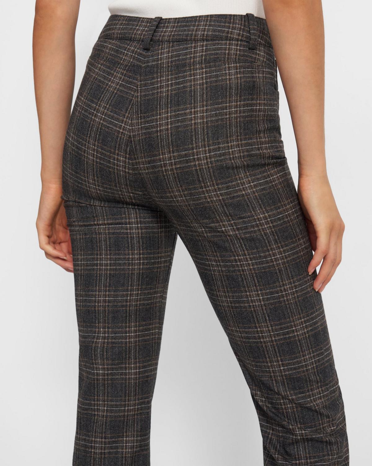 Plaid Wool Straight Jean - Multi by Theory — alternate view