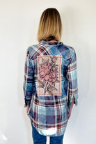 Ray Back Patch Shirt - Turquoise by The Nu Vintage — alternate view