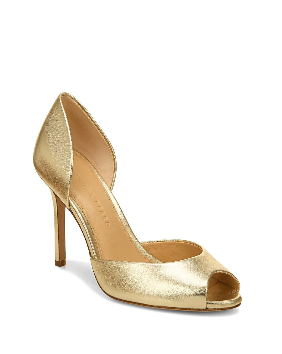 Gadot Peep Toe Pump - Platinum by Veronica Beard — alternate view