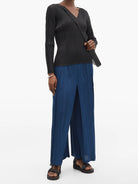 Long Sleeve Pleat Shirt - Black by Issey Miyake — alternate view