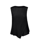 Diagonal Pleats Top - Black by Issey Miyake — view 4