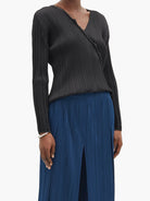 Long Sleeve Pleat Shirt - Black by Issey Miyake | 25 South Boutiques