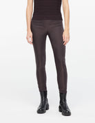 Stretch Linen Long Leggings - Plum by Sarah Pacini | 25 South Boutiques