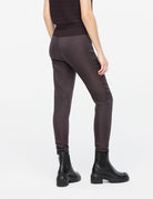 Stretch Linen Long Leggings - Plum by Sarah Pacini — alternate view