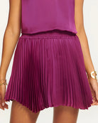 Rori Smocked Mini Dress - Plumberry by Ramy Brook — view 3
