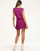 Rori Smocked Mini Dress - Plumberry by Ramy Brook — view 4
