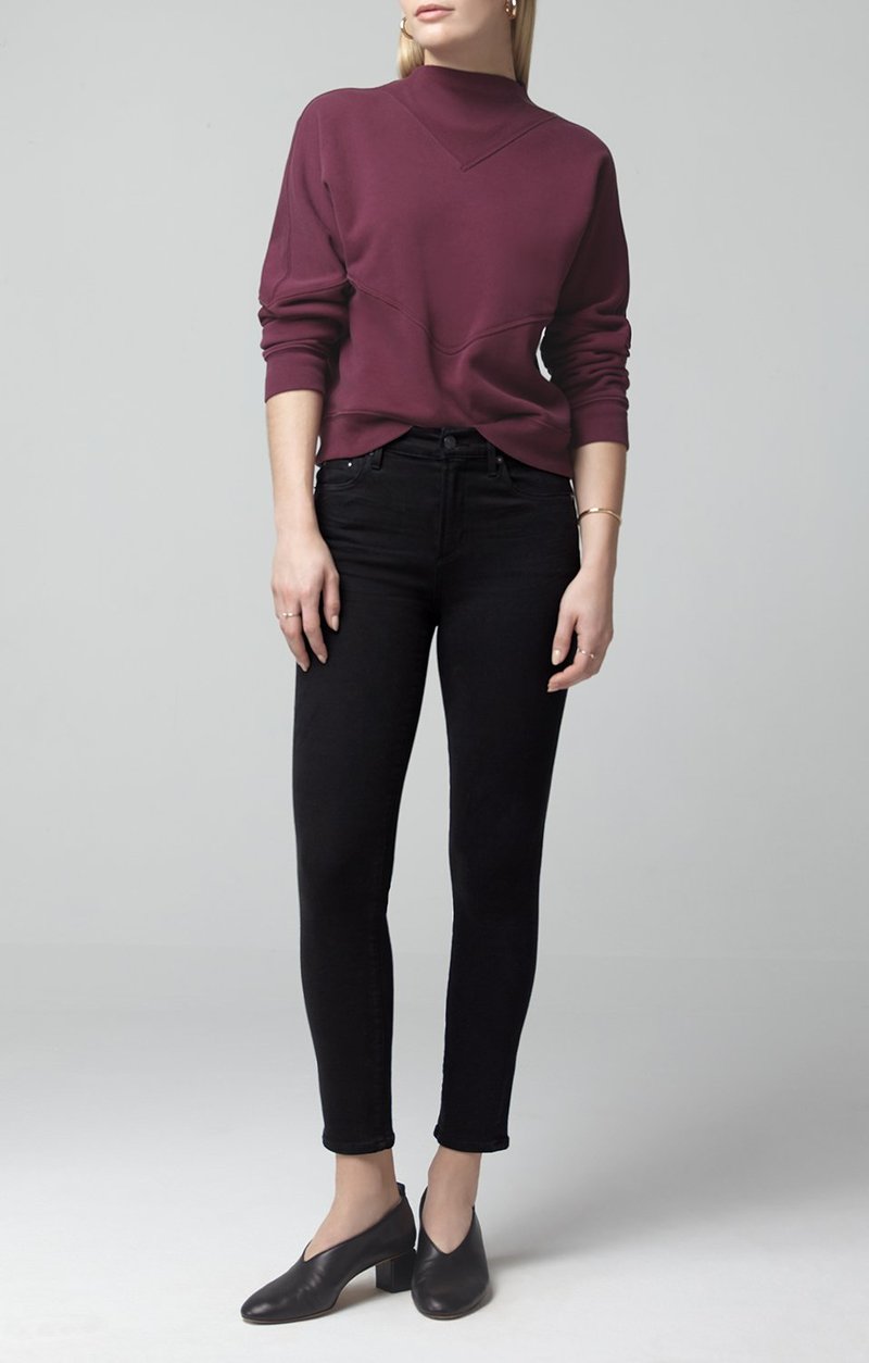 Rocket Crop Mid Rise Skinny - Plush Black by Citizens of Humanity | 25 South Boutiques