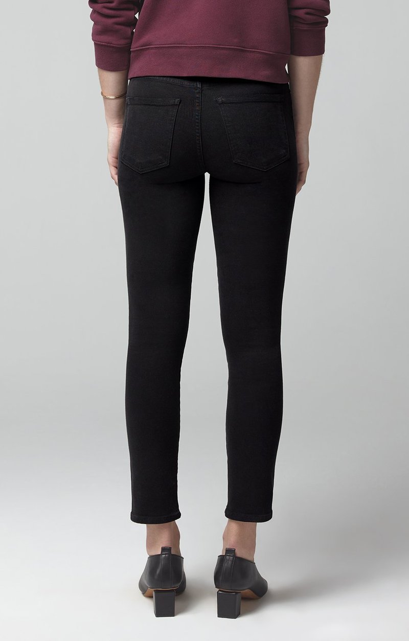 Rocket Crop Mid Rise Skinny - Plush Black by Citizens of Humanity — view 3