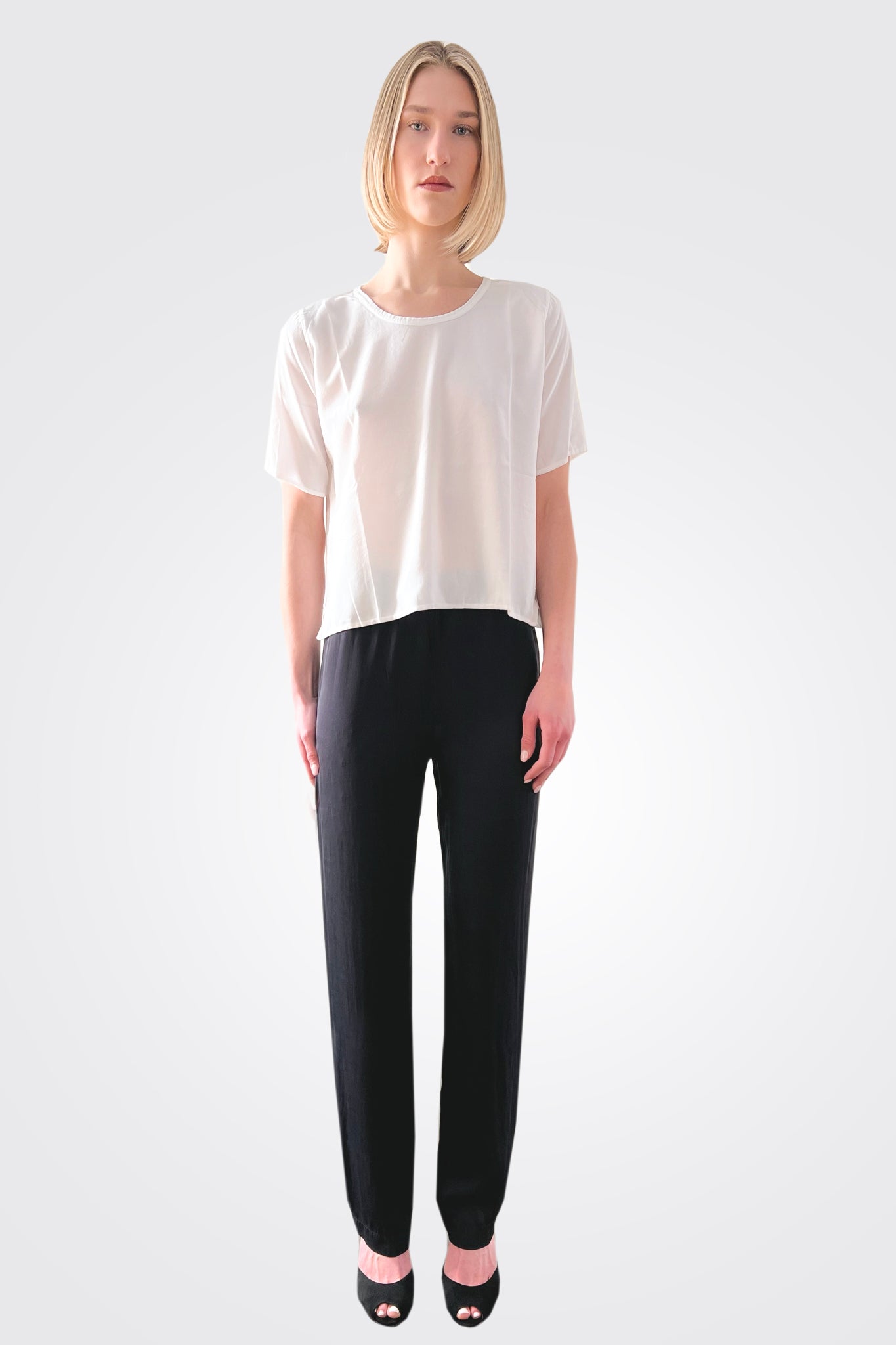 Silk Tapered Trousers - Black by Private 0204 | 25 South Boutiques