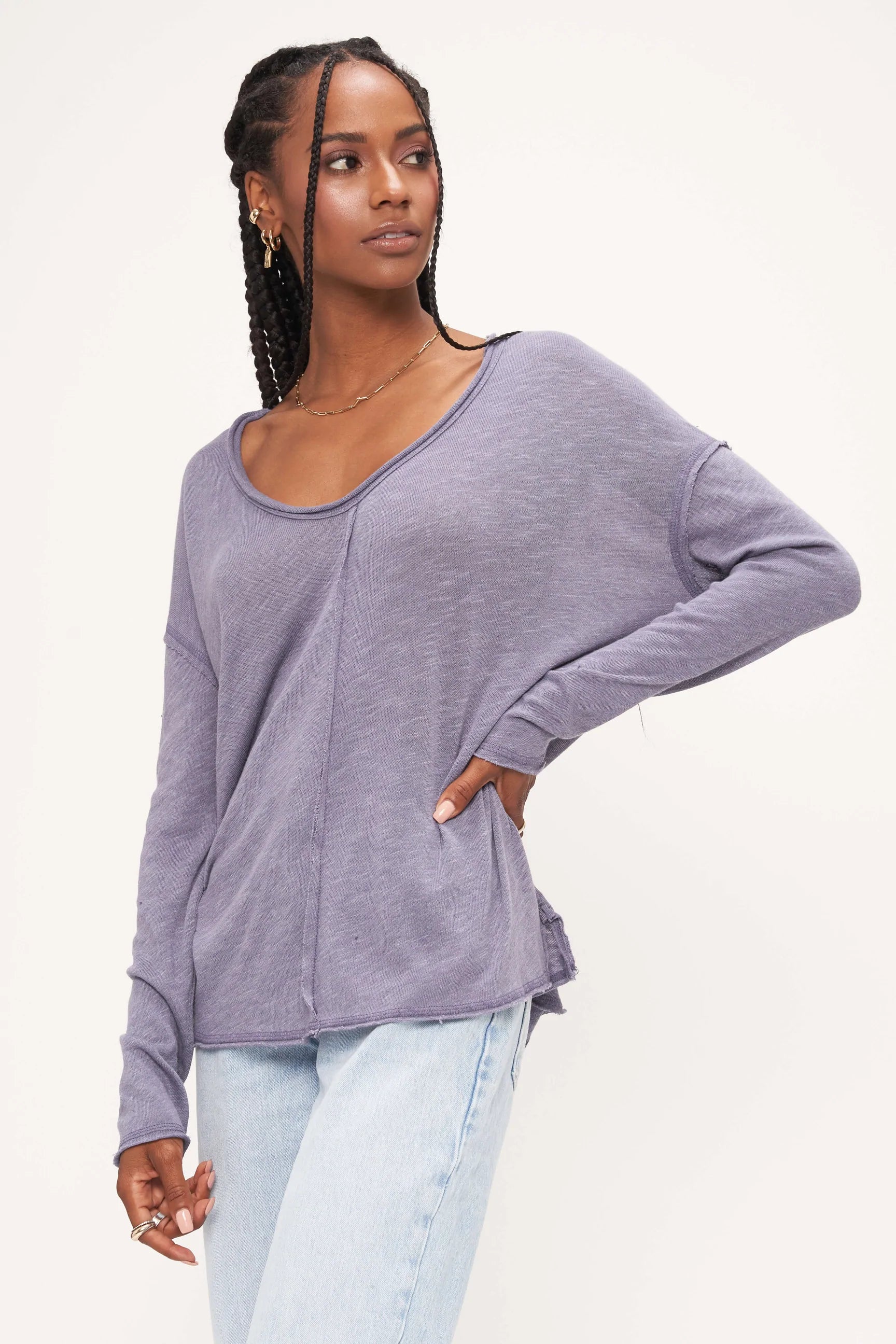 Get Up & Go Long Sleeve- Dark Shadow by Project Social T | 25 South Boutiques