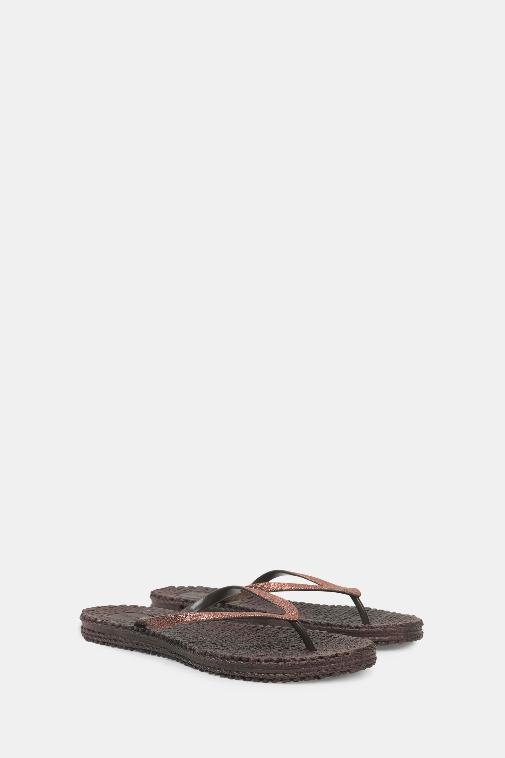 Cheerful Glitter Flip Flops - Prune by Ilse Jacobsen — alternate view