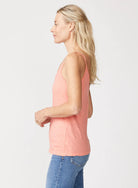 Supima Slub Jersey V Neck Tank - Punch by Stateside — alternate view
