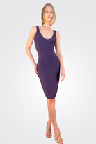 Sadie Bandage Mini Dress - Purple Plum by Herve Leger | 25 South Boutiques