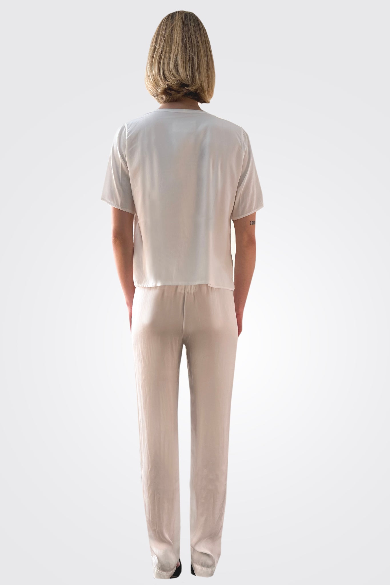 Silk Tapered Trousers - Sandy by Private 0204 — view 4