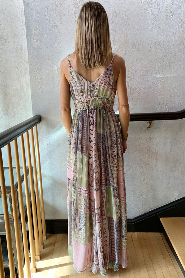 Theodora Print Dress - Powder Pink Combo by Ramy Brook — view 4
