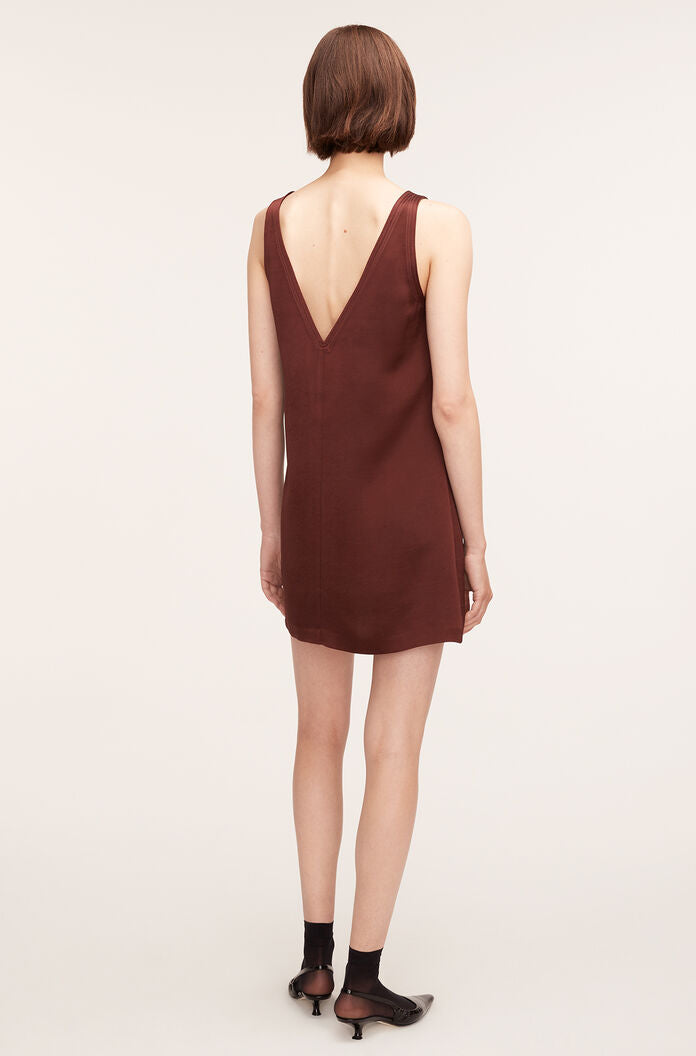 Heavy Satin Shift Dress - Raisin by Rebecca Taylor — alternate view