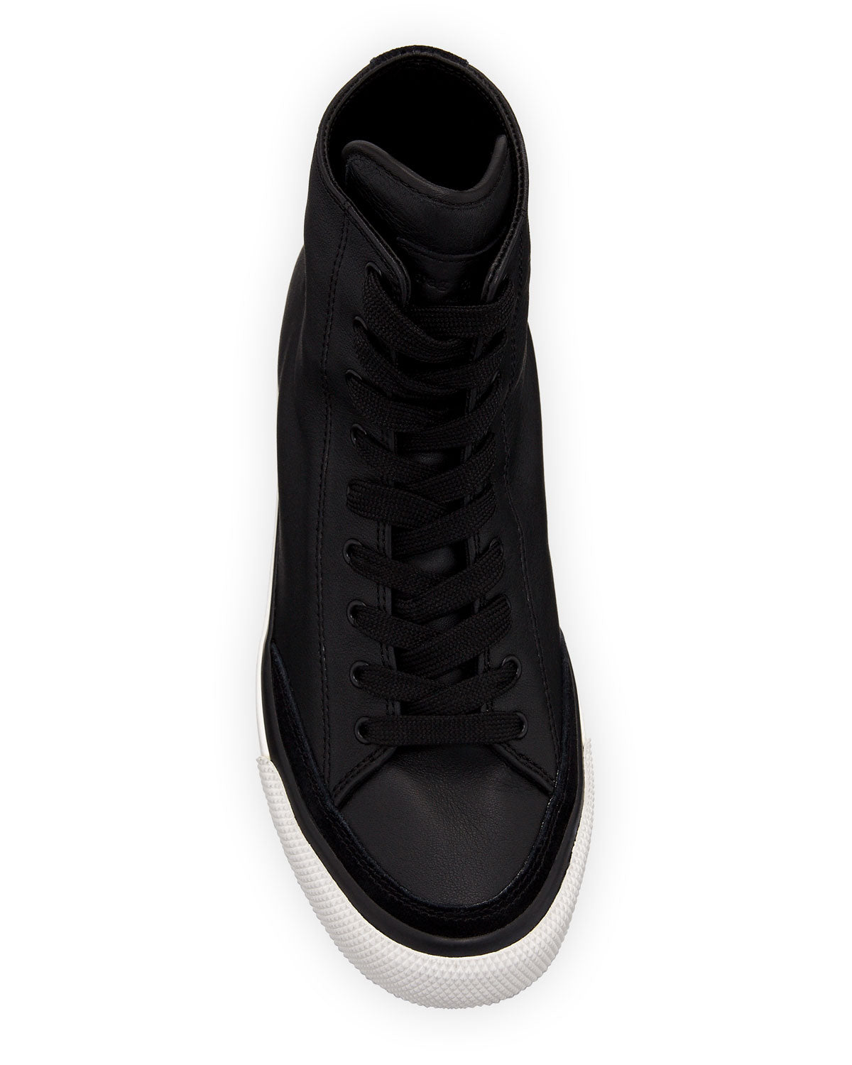 RB Leather High Top Sneakers - Black by Rag & Bone — alternate view