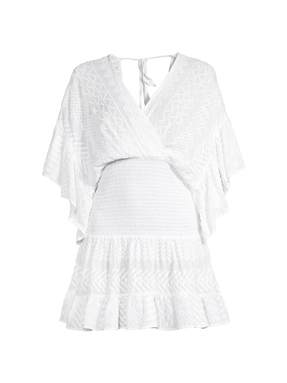 Reggi Embroidered Cotton Dress - White by Ramy Brook — view 5