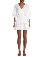 Reggi Embroidered Cotton Dress - White by Ramy Brook — view 4