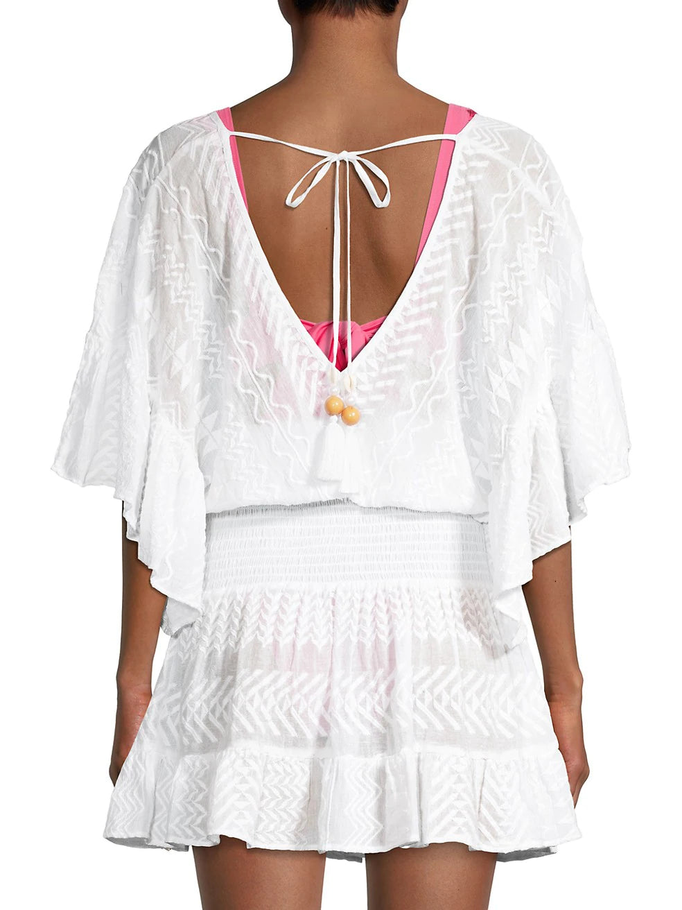 Reggi Embroidered Cotton Dress - White by Ramy Brook — alternate view