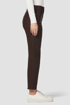 Remi High Rise Straight Crop Jean - Chicory Coffee Leatherette by Hudson — alternate view
