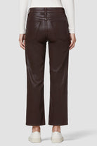 Remi High Rise Straight Crop Jean - Chicory Coffee Leatherette by Hudson — view 3