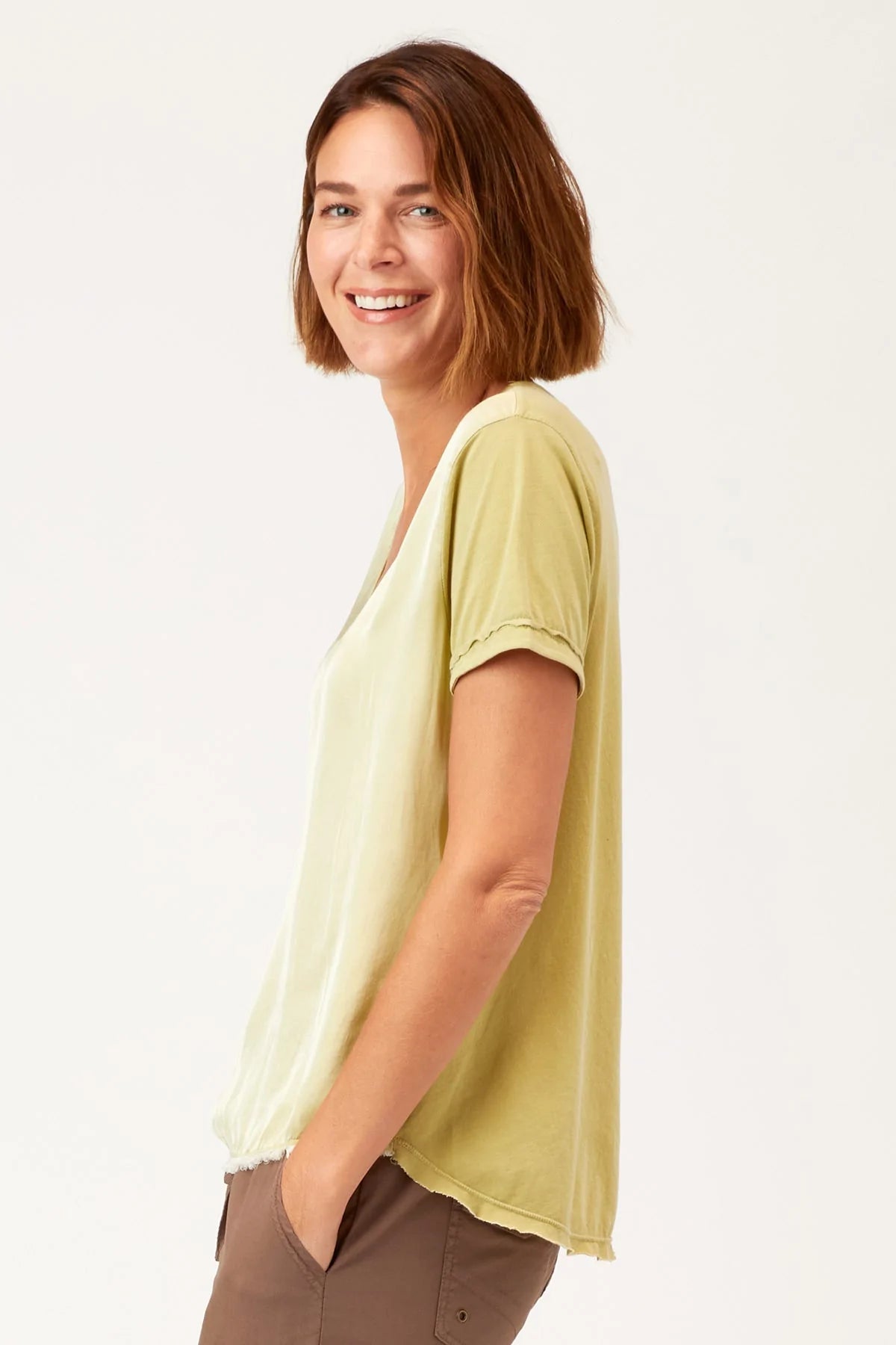 Renwick Tee - Woodbine Pigment by XCVI — alternate view