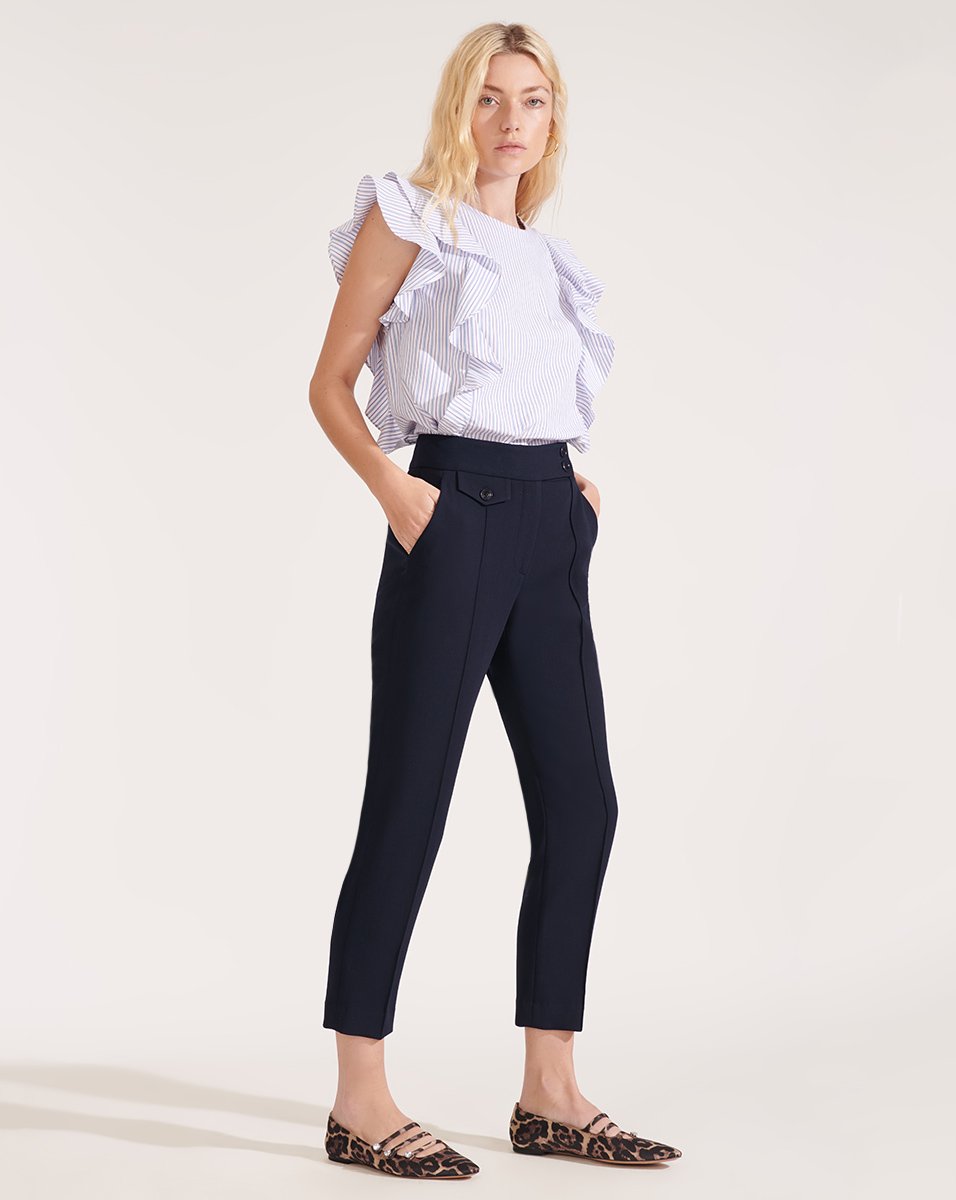 Renzo Pant - Navy by Veronica Beard — alternate view