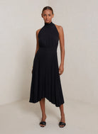 Renzo Pleated Midi Dress - Black by A.L.C | 25 South Boutiques