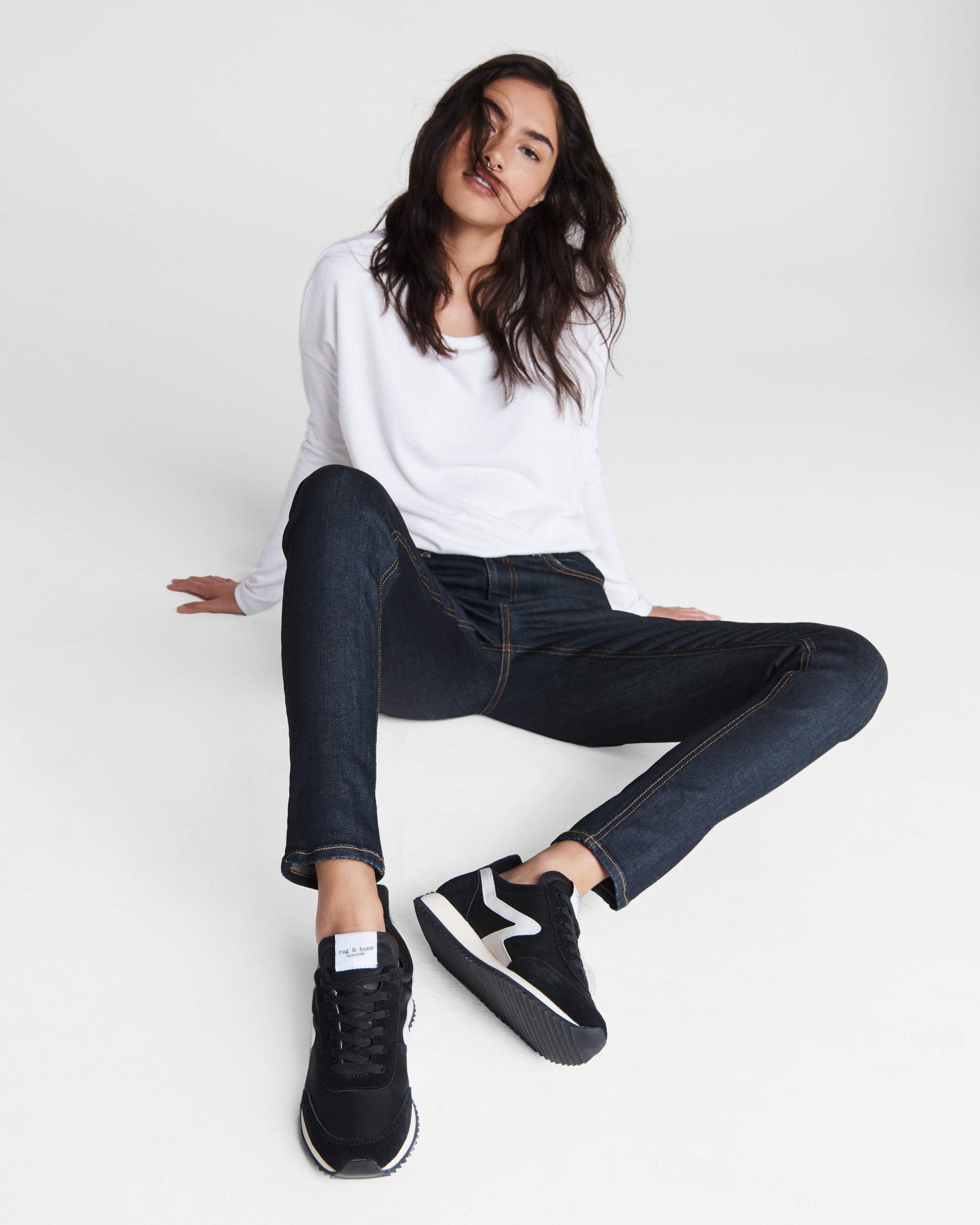 Retro Runner Sneaker - Black by Rag & Bone — view 4