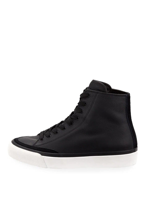 RB Leather High Top Sneakers - Black by Rag & Bone | 25 South Boutiques