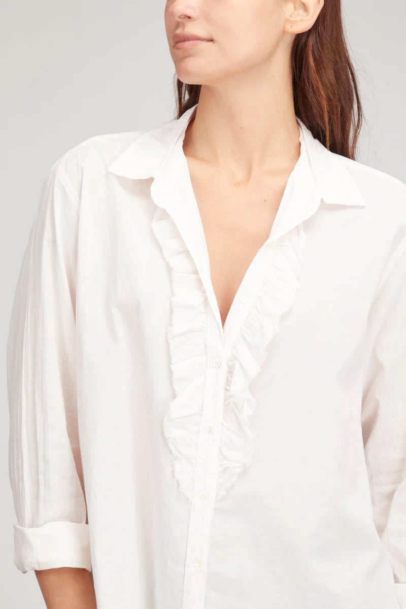 Rhoni Ruffle Shirt - White by Xirena — alternate view