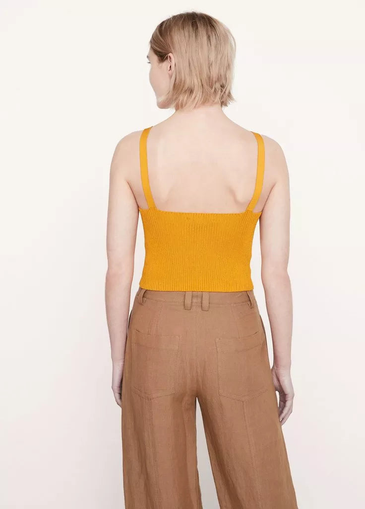 Ribbed Sweatheart Bralette Cami - Papaya by Vince — alternate view