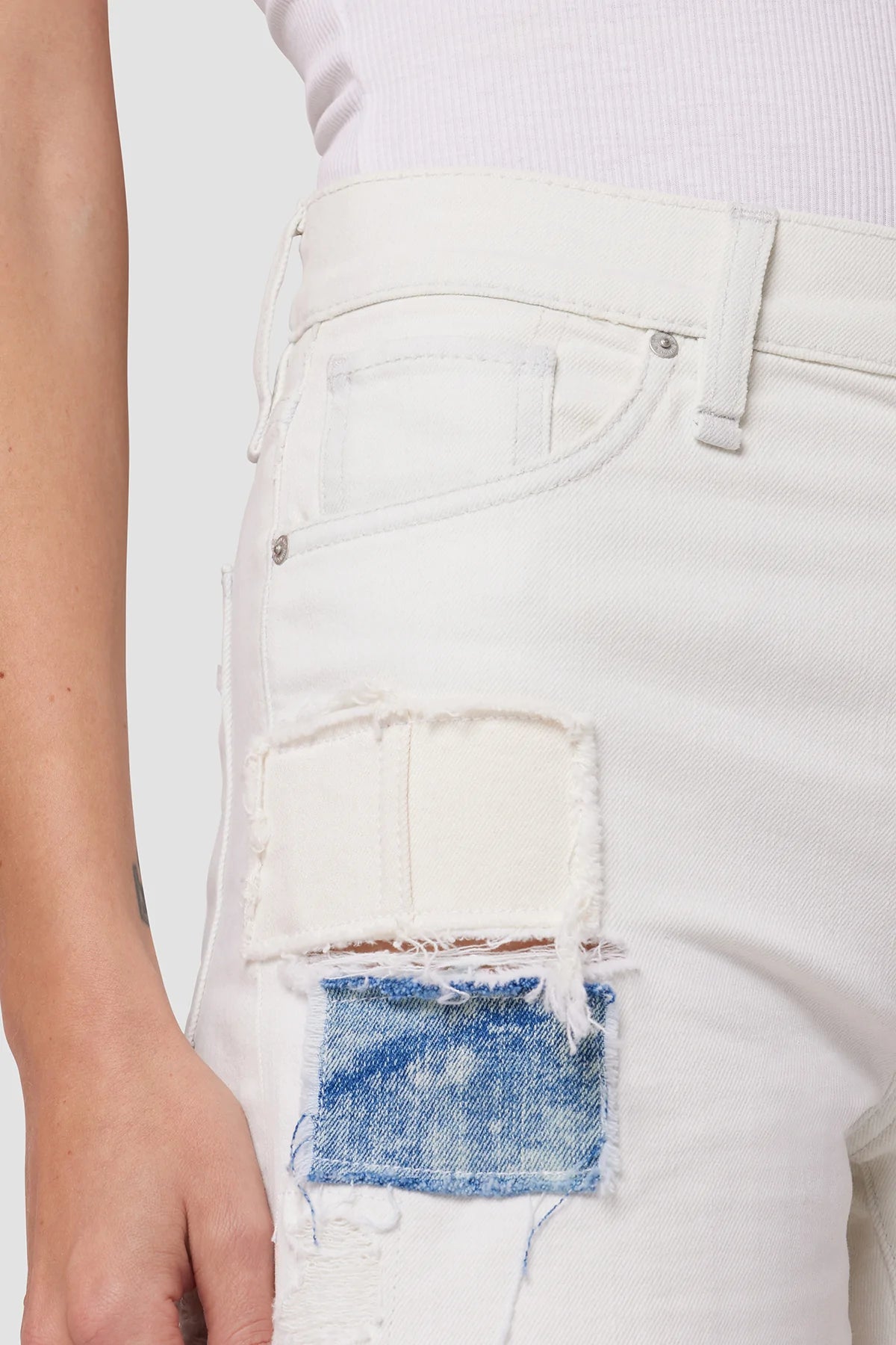 Devon High Rise Boyfriend Shorts - Rip & Repair Men by Hudson — view 3
