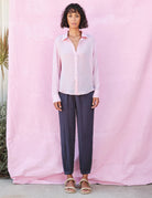 Long Sleeve Button Down Shirt - Rosebud by Sundry — view 3