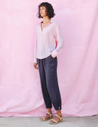 Long Sleeve Button Down Shirt - Rosebud by Sundry — view 4