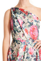 One Shoulder Cocktail Dress - Vermilion Rose by ML Monique Lhuillier — view 5