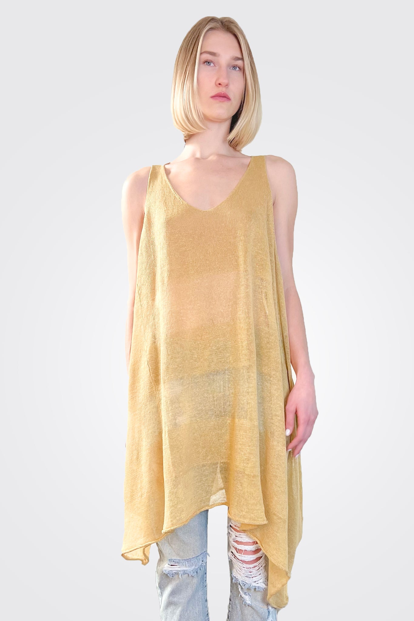Linen Stripe Tunic - Corn by Rundholz | 25 South Boutiques