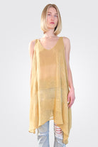 Linen Stripe Tunic - Corn by Rundholz | 25 South Boutiques