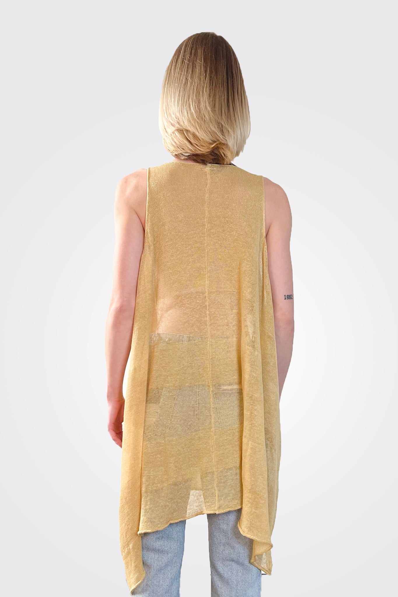 Linen Stripe Tunic - Corn by Rundholz — alternate view