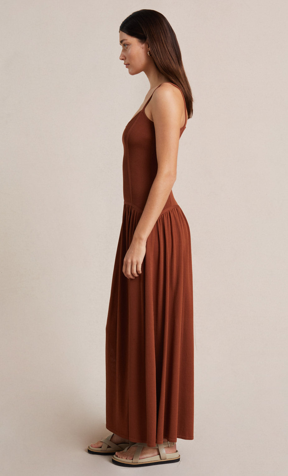 Amalia Knit Maxi Dress - Rust by Bec & Bridge — view 3