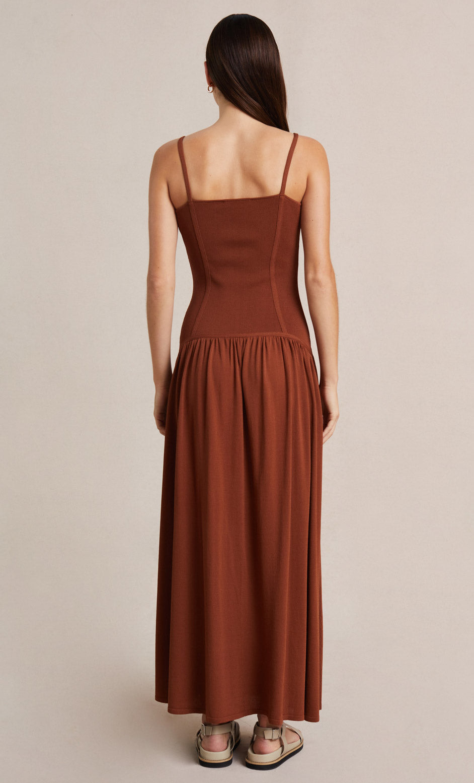Amalia Knit Maxi Dress - Rust by Bec & Bridge — view 4