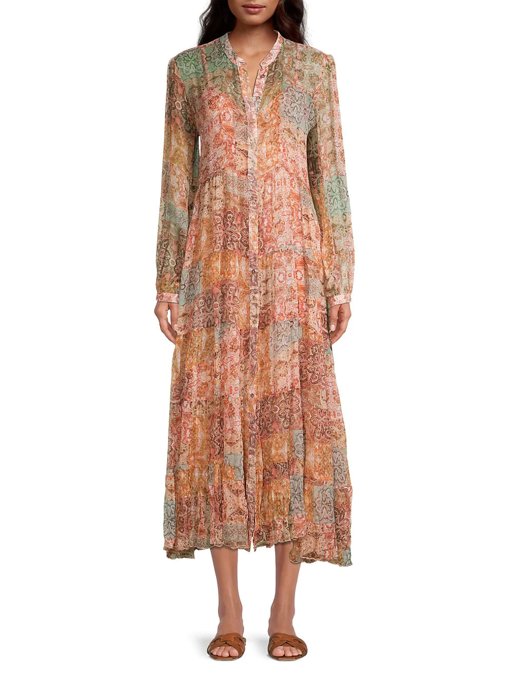 Sabrina Tiered Dress - Multi by Johnny Was — view 3