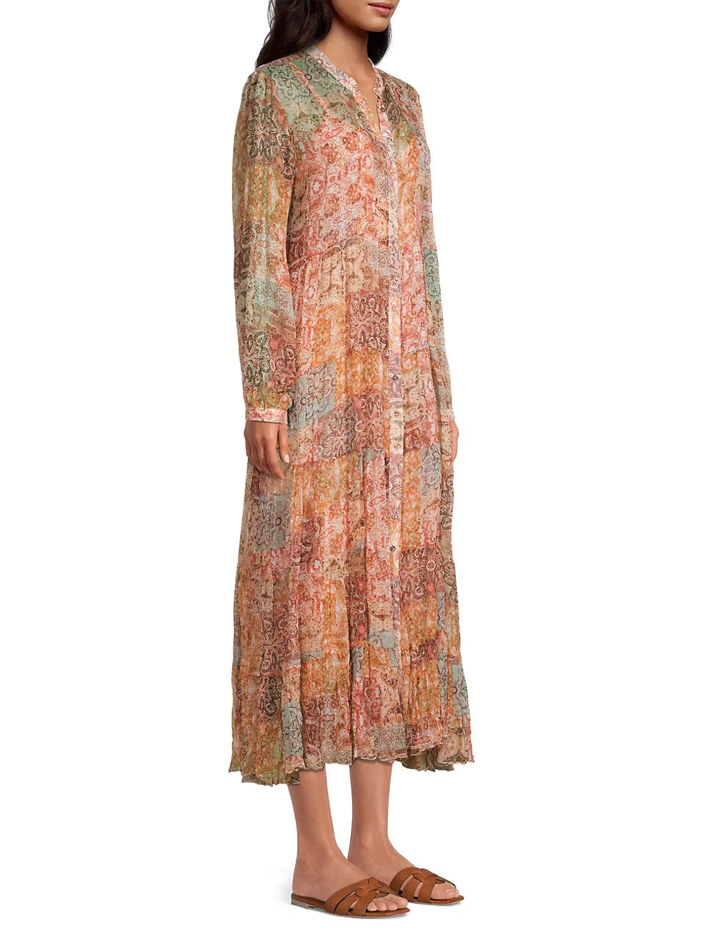 Sabrina Tiered Dress - Multi by Johnny Was — view 4
