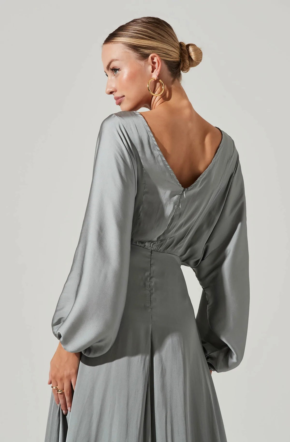 Marin Dolman Sleeve Dress - Sage by ASTR the Label — view 4