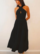 Sage Tiered Dress - Black by Central Park West | 25 South Boutiques